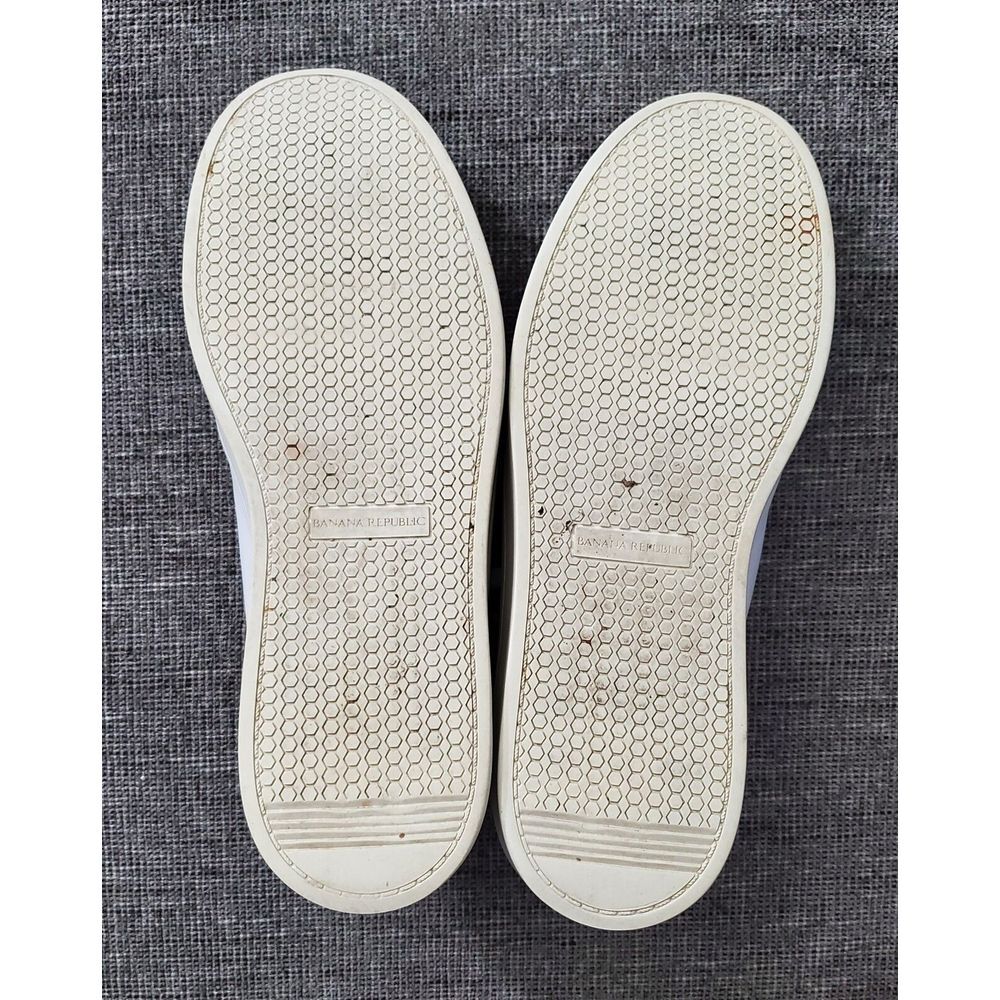 Banana Republic Ortholite Men's White Leather Lace Up Sneakers Size 11‎ M - Picture 5 of 9